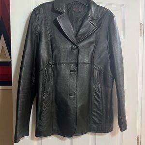 M.Julian Leather Women's Black Jacket